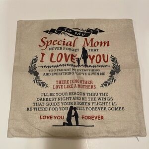 New! Mom Pillow Cover! Great for Mother’s Day!